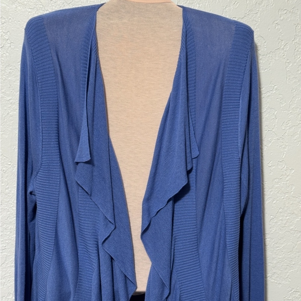 Soma Women's Open-Front Draped Cardigan in Blue, Large